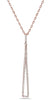 ESTATE 1.09CT DIAMOND 18KT ROSE GOLD ELONGATED TRIANGULAR LOVE FLOATING PENDANT