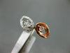 ESTATE .50CT ROUND DIAMOND 14KT WHITE & ROSE GOLD 3D CRISS CROSS LOVE FUN RING