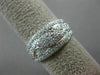 ESTATE WIDE .50CT DIAMOND 14KT WHITE GOLD SEMI ETERNITY WEDDING ANNIVERSARY RING