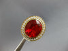 LARGE 5.36CT DIAMOND & AAA FIRE OPAL 14KT YELLOW GOLD OVAL HALO ENGAGEMENT RING