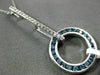ESTATE .81CT WHITE & BLUE DIAMOND 14KT WHITE GOLD 3D CIRCLE OF LIFE KEY PENDANT