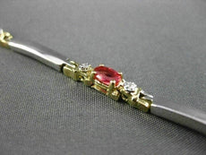 ESTATE 1.67CTW DIAMOND & AAA MULTI SAPPHIRE 14KT TWO TONE GOLD TENNIS BRACELET