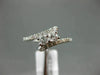 ESTATE .50CT ROUND DIAMOND 14KT WHITE GOLD CLASSIC 2 STONE CRISS CROSS LOVE RING