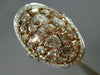 ESTATE EXTRA LARGE 3.78CT FANCY MULTI COLOR DIAMOND 18KT GOLD OVAL INFINITY RING