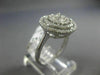 ESTATE WIDE .82CT DIAMOND 14K WHITE GOLD 3D ROUND HALO SOLITAIRE ENGAGEMENT RING
