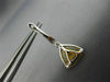 1.43CT WHITE & FANCY YELLOW DIAMOND 18KT GOLD TRILLION HALO HANGING EARRINGS