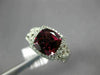 ESTATE WIDE 3.0CT DIAMOND & AAA RHODOLITE 14K ROSE GOLD INFINITY ENGAGEMENT RING