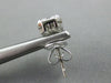 LARGE .67CT DIAMOND 18KT WHITE GOLD 3D MULTI SHAPE OCTAGON BEZEL STUD EARRINGS