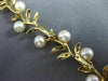 ESTATE WIDE & LONG .25CT DIAMOND & AAA SOUTH SEA PEARL 14KT YELLOW GOLD BRACELET
