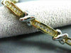 ESTATE 1.10CT DIAMOND 14KT WHITE & YELLOW GOLD "X" DESIGN LOVE BRACELET #15597