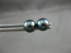 ESTATE AAA TAHITIAN PEARL 14KT WHITE GOLD 3D CLASSIC ROUND SOLITAIRE EARRINGS