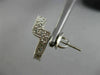 ANTIQUE .72CT DIAMOND 14KT WHITE GOLD 3D CLASSIC MOON SHAPE EARRINGS #21750