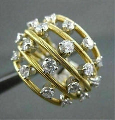 ESTATE LARGE 1.49CT DIAMOND 14KT YELLOW GOLD ETOILE LARGE FUN RING ONE OF A KIND