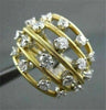 ESTATE LARGE 1.49CT DIAMOND 14KT YELLOW GOLD ETOILE LARGE FUN RING ONE OF A KIND