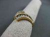 ESTATE WIDE 1.3CT WHITE & FANCY YELLOW DIAMOND 14KT ROSE GOLD ETOILE DOUBLE RING