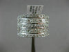 MASSIVE 4CT ROUND & PRINCESS DIAMOND 18KT WHITE GOLD 3D WEDDING ANNIVERSARY RING