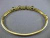 ESTATE 3.70CT DIAMOND & AAA SAPPHIRE 14KT YELLOW GOLD 3D BANGLE BRACELET #19167