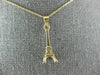 ESTATE 14KT YELLOW GOLD CLASSIC HANDCRAFTED EIFFEL TOWER CHARM PENDANT #MILANO45