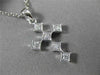 ANTIQUE SMALL .22CT DIAMOND 14KT WHITE GOLD ETOILE SQUARE CROSS PENDANT #12341