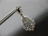 ESTATE LARGE 5.51CT DIAMOND 18KT WHITE GOLD CLUSTER TEAR DROP HANGING EARRINGS