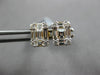 .97CT DIAMOND 18K YELLOW GOLD ROUND & BAGUETTE CLUSTER INVISIBLE SQUARE EARRINGS