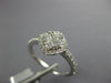 ESTATE .60CT DIAMOND 18KT WHITE GOLD CLUSTER SQUARE GEOMETRICAL FRIENDSHIP RING