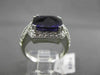 ESTATE WIDE 4.84CTW DIAMOND & AAA AMETHYST 14KT WHITE GOLD HALO EXTRA FACET RING