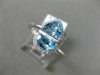 1.73CT DIAMOND & AAA BLUE TOPAZ 14K WHITE GOLD 3D TRILLION HALO CRISS CROSS RING