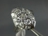 ANTIQUE WIDE .78CT DIAMOND 14KT WHITE GOLD ROUND & MARQUISE FILIGREE RING #565