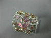 EXTRA LARGE 3.15CT WHITE & PINK DIAMOND 18K WHITE & ROSE GOLD ANNIVERSARY RING