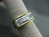 ESTATE WIDE 1.35CT DIAMOND BAGUETTE 18KT W & Y GOLD ANNIVERSARY RING SHARP 10865