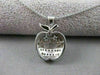 ESTATE DIAMOND 14KT WHITE GOLD BIG APPLE NEW YORK PENDANT STARS & STRIPES #7801