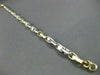 ESTATE WIDE 14K WHITE & YELLOW GOLD 3D SOLID HANDCRAFTED ITALIAN BRACELET #22788