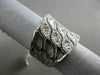 ESTATE EXTRA LARGE 2.18CT DIAMOND 14K WHITE GOLD 3D MULTI ROW OPEN FILIGREE RING