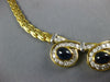 LARGE & LONG 16.0CT DIAMOND & AAA SAPPHIRE 18KT YELLOW GOLD LOVE KNOT NECKLACE