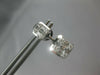 .86CT DIAMOND 18KT WHITE GOLD 3D ROUND & BAGUETTE DOUBLE SQUARE HANGING EARRINGS