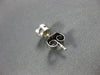 ANTIQUE .63CT ROUND DIAMOND 14KT WHITE GOLD 3D CLASSIC BEZEL STUD EARRINGS #7837