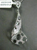 ESTATE .31CT DIAMOND 14KT WHITE GOLD 3D OPEN FILIGREE ELONGATED HANGING PENDANT