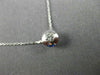 ESTATE .15CT ROUND CUT DIAMOND 14K WHITE GOLD 3D CLASSIC SOLITAIRE PENDANT #4332