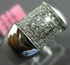 ESTATE WIDE .35CT DIAMOND 18K WHITE GOLD ROUND & PRINCESS BEZEL ANNIVERSARY RING
