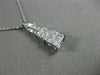 ESTATE .72CT DIAMOND 14K WHITE GOLD CLASSIC INVISIBLE GRADUATING PENDANT #21047