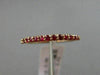 ESTATE .43CT RUBY 14KT ROSE GOLD CLASSIC SEMI ETERNITY WEDDING ANNIVERSARY RING