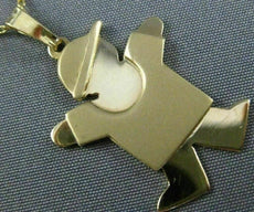ESTATE 14KT YELLOW GOLD HANDCRAFTED BABY BOY ENGRAVABLE FLOATING PENDANT #25192
