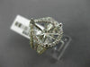ESTATE LARGE 1.26CT DIAMOND 14K WHITE GOLD PEAR SHAPE SEMI MOUNT ENGAGEMENT RING