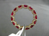 ESTATE 3.98CT DIAMOND & RUBY 18K ROSE GOLD DOUBLE SIDE ANNIVERSARY ETERNITY RING