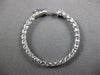 LARGE 4.36CT DIAMOND 18KT WHITE GOLD 3D ROUND INSIDE OUT HOOP HANGING EARRINGS