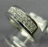 WIDE .84CT DIAMOND 14K WHITE GOLD 3D PRINCESS TWO ROW INVISIBLE ANNIVERSARY RING