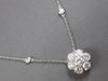 EXTRA LARGE 2.37CT DIAMOND 14K WHITE GOLD FLOWER BY THE YARD LOVE NECKLACE 27836