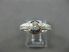 ESTATE WIDE .62CT ROUND DIAMOND 14K WHITE GOLD SEMI BEZEL FRIENDSHIP RING #11011