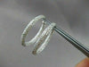 ESTATE LARGE 3.75CT DIAMOND INSIDE OUTSIDE HOOPS 14KT WHITE GOLD EARRINGS #1816
